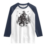Funny Halloween Gift Raglan Shirt Bigfoot Witch Costume - Wonder Print Shop
