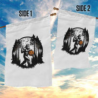 Funny Halloween Bigfoot With Jack O Lantern Garden Flag - Wonder Print Shop