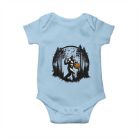 Funny Halloween Bigfoot With Jack O Lantern Baby Onesie - Wonder Print Shop