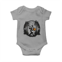 Funny Halloween Bigfoot With Jack O Lantern Baby Onesie - Wonder Print Shop