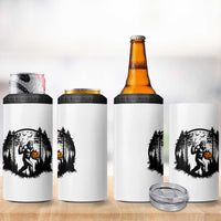 Funny Halloween Bigfoot With Jack O Lantern 4 in 1 Can Cooler Tumbler