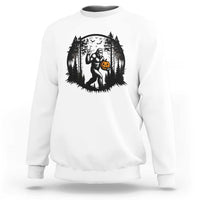 Funny Halloween Bigfoot With Jack O Lantern Sweatshirt - Wonder Print Shop