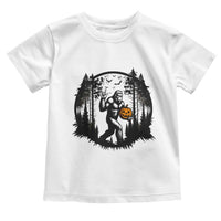 Funny Halloween Bigfoot With Jack O Lantern Toddler T Shirt - Wonder Print Shop