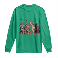 Funny Halloween Long Sleeve Shirt Bigfoot Monster Cosplay Characters - Wonder Print Shop