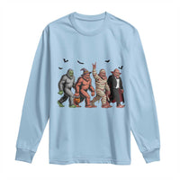 Funny Halloween Long Sleeve Shirt Bigfoot Monster Cosplay Characters - Wonder Print Shop