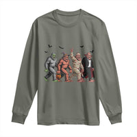 Funny Halloween Long Sleeve Shirt Bigfoot Monster Cosplay Characters - Wonder Print Shop