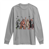 Funny Halloween Long Sleeve Shirt Bigfoot Monster Cosplay Characters - Wonder Print Shop