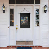 Funny Halloween Garden Flag Bigfoot Selfie With Ghost Starry Night Art - Wonder Print Shop