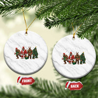 Bigfoot Xmas Cosplay Ceramic Ornament Funny Holiday Gift - Wonder Print Shop