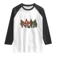 Bigfoot Christmas Cosplay Raglan Shirt Funny Holiday Gift - Wonder Print Shop