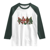 Bigfoot Christmas Cosplay Raglan Shirt Funny Holiday Gift - Wonder Print Shop