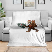 Believe Bigfoot Christmas Throw Blanket Sasquatch Holiday Gift - Wonder Print Shop