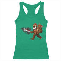 Believe Bigfoot Christmas Racerback Tank Top Sasquatch Holiday Gift - Wonder Print Shop