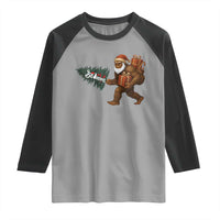 Believe Bigfoot Christmas Raglan Shirt Sasquatch Holiday Gift - Wonder Print Shop
