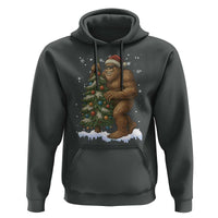 Funny Christmas Hoodie Bigfoot Decorating Xmas Tree Gift - Wonder Print Shop