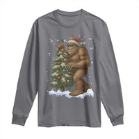 Funny Christmas Long Sleeve Shirt Bigfoot Decorating Xmas Tree Gift - Wonder Print Shop