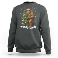 Funny Christmas Sweatshirt Bigfoot Decorating Xmas Tree Gift - Wonder Print Shop
