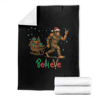 Bigfoot Christmas Throw Blanket Believe Funny Holiday Gift - Wonder Print Shop