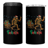 Bigfoot Christmas 4 in 1 Can Cooler Tumbler Believe Funny Holiday Gift