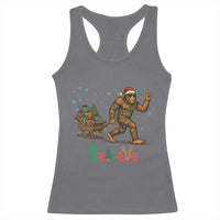 Bigfoot Christmas Racerback Tank Top Believe Funny Holiday Gift - Wonder Print Shop