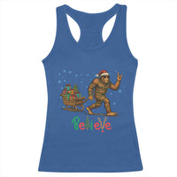 Bigfoot Christmas Racerback Tank Top Believe Funny Holiday Gift - Wonder Print Shop