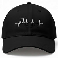Golf Heartbeat Baseball Cap Funny Sport Lover Gift
