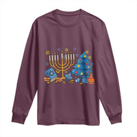 Interfaith Christmas Hanukkah Long Sleeve Shirt Celebration Festival Of Lights Gift - Wonder Print Shop