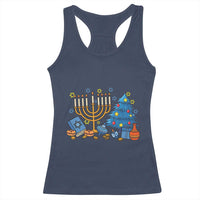 Interfaith Christmas Hanukkah Racerback Tank Top Celebration Festival Of Lights Gift - Wonder Print Shop