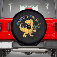 Funny Hanukkah Dinosaur Celebration Festival Of Lights Gift Spare Tire Cover Menorasaurus - Wonder Print Shop