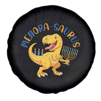 Funny Hanukkah Dinosaur Celebration Festival Of Lights Gift Spare Tire Cover Menorasaurus - Wonder Print Shop