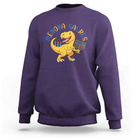 Funny Hanukkah Dinosaur Celebration Festival Of Lights Gift Sweatshirt Menorasaurus - Wonder Print Shop