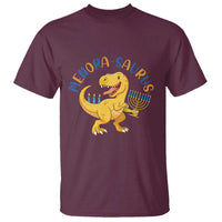 Funny Hanukkah Dinosaur Celebration Festival Of Lights Gift T Shirt Menorasaurus - Wonder Print Shop