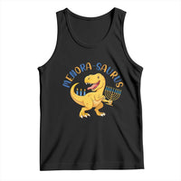 Funny Hanukkah Dinosaur Celebration Festival Of Lights Gift Tank Top Menorasaurus - Wonder Print Shop