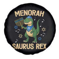 Funny Hanukkah Dinosaur Lover Spare Tire Cover Menorasaurus Rex Festival Of Lights Gift - Wonder Print Shop