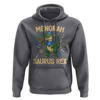 Funny Hanukkah Dinosaur Lover Hoodie Menorasaurus Rex Festival Of Lights Gift - Wonder Print Shop