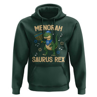 Funny Hanukkah Dinosaur Lover Hoodie Menorasaurus Rex Festival Of Lights Gift - Wonder Print Shop
