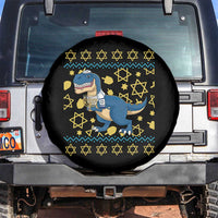 Funny Hanukkah Dinosaur Lover Ugly Sweater Spare Tire Cover Festival Of Lights Gift - Wonder Print Shop