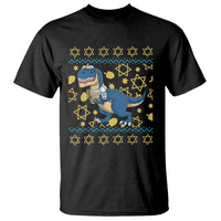 Funny Hanukkah Dinosaur Lover Ugly Sweater T Shirt Festival Of Lights Gift - Wonder Print Shop