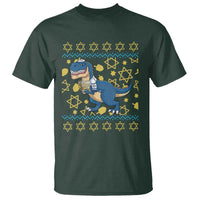 Funny Hanukkah Dinosaur Lover Ugly Sweater T Shirt Festival Of Lights Gift - Wonder Print Shop