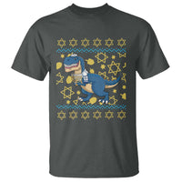 Funny Hanukkah Dinosaur Lover Ugly Sweater T Shirt Festival Of Lights Gift - Wonder Print Shop