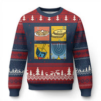 Hanukkah Ugly Christmas Sweater Festival Of Lights Dreidel Menorah Candle Star Gift - Wonder Print Shop