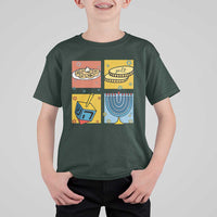 Hanukkah T Shirt For Kid Festival Of Lights Dreidel Menorah Candle Star Gift - Wonder Print Shop