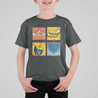 Hanukkah T Shirt For Kid Festival Of Lights Dreidel Menorah Candle Star Gift - Wonder Print Shop