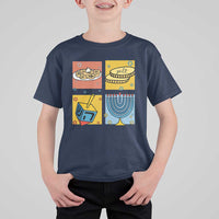 Hanukkah T Shirt For Kid Festival Of Lights Dreidel Menorah Candle Star Gift - Wonder Print Shop