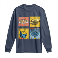 Hanukkah Long Sleeve Shirt Festival Of Lights Dreidel Menorah Candle Star Gift - Wonder Print Shop