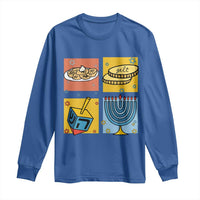 Hanukkah Long Sleeve Shirt Festival Of Lights Dreidel Menorah Candle Star Gift - Wonder Print Shop
