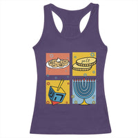 Hanukkah Racerback Tank Top Festival Of Lights Dreidel Menorah Candle Star Gift - Wonder Print Shop