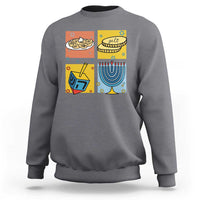 Hanukkah Sweatshirt Festival Of Lights Dreidel Menorah Candle Star Gift - Wonder Print Shop