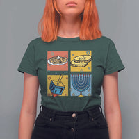Hanukkah T Shirt For Women Festival Of Lights Dreidel Menorah Candle Star Gift - Wonder Print Shop