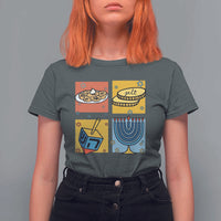 Hanukkah T Shirt For Women Festival Of Lights Dreidel Menorah Candle Star Gift - Wonder Print Shop